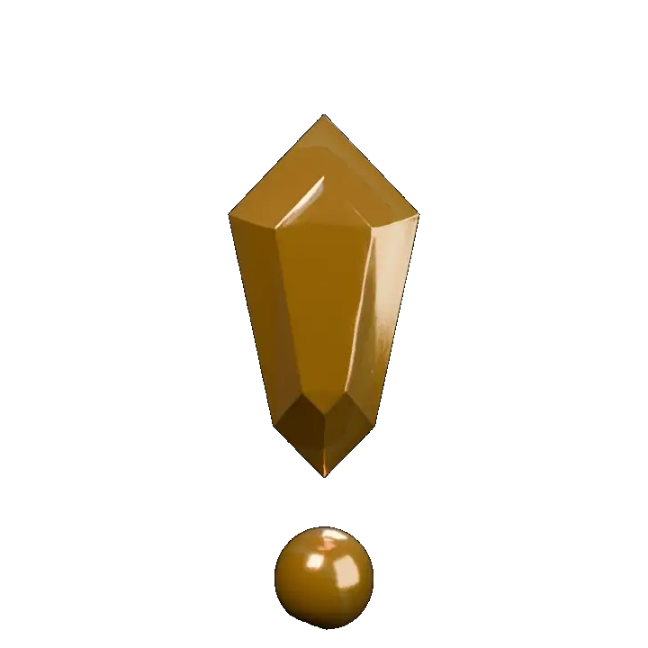 Real Life Logo — animierter goldener Kristall